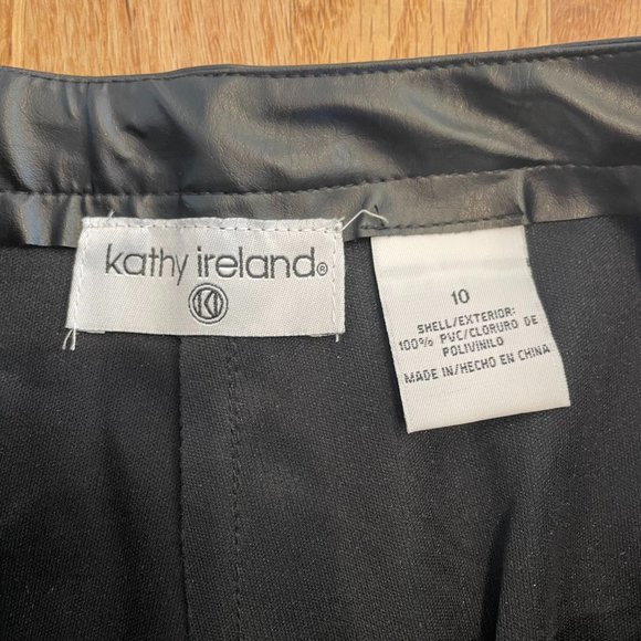 Vintage Kathy Ireland 90s Y2K PVC Faux Leather Pants NWOT - Picture 3 of 10
